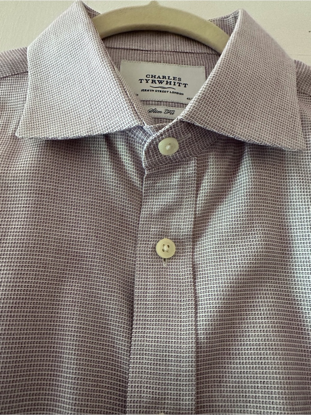 Charles Tyrwhitt Light Purple Micro-Pattern Dress Shirt